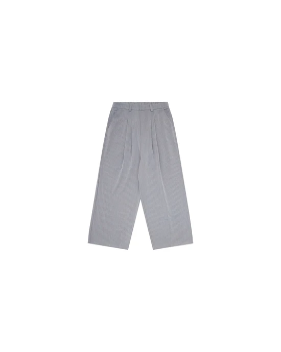 4_d1d1180f-01e0-49f6-aed5-721d5d4a8602.webp Shinzo Ukiyo Grey Pleated Wide Leg Pinstripe Pants - Image 1