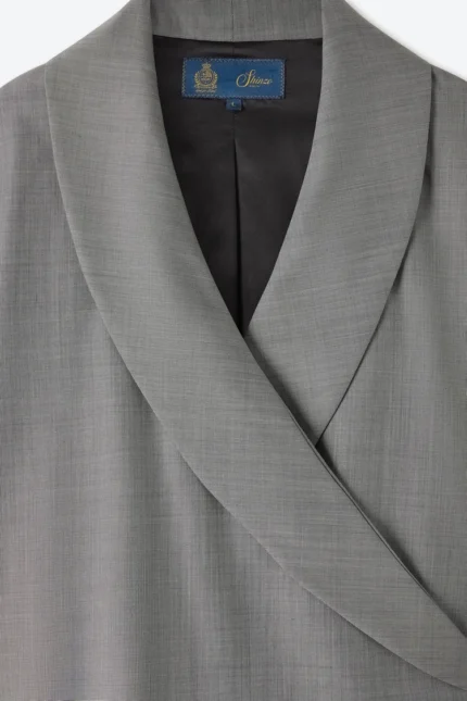 Shinzo Ash Japanese Wool Kimono Blazer