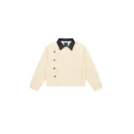 Shinzo 15oz Beige Canvas Cowhide Collar Jacket
