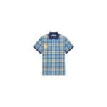 Shinzo Cotton Pique Plaid Polo T-Shirt