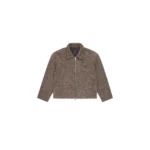 Shinzo Brown Speckled Wool Zip Up Jacket