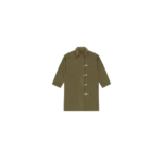Shinzo Green Wool Clasp Trench Coat