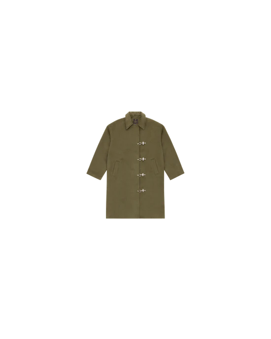 Shinzo_MAR_WEB_08_copy.webp Shinzo Green Wool Clasp Trench Coat - Image 1