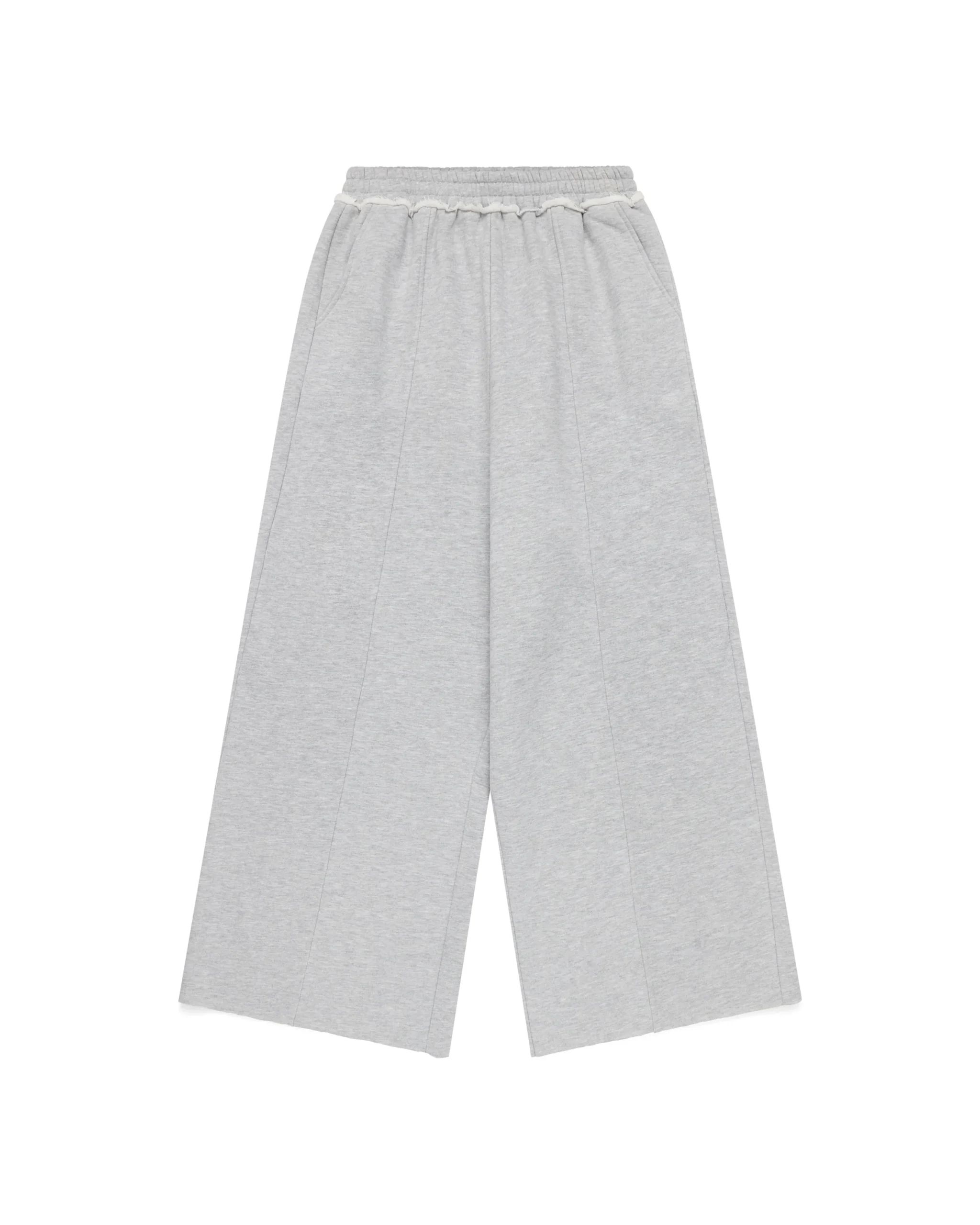 Shinzo_Oct_016-scaled-1-1.webp Shinzo Wide Leg Light Grey Cotton Sweatpants - Image 1