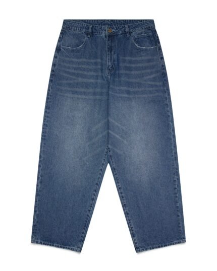 Shinzo Brand Deep Indigo Blue 13.5oz Phat Cut Denim Jeans