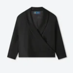 Shinzo Black Japanese Wool Kimono Blazer